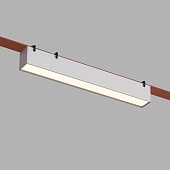 DK5575-WH Cветильник для трека-ремня Belty, серия Linear, со светодиодом, L323*W40*H45мм, 48V DC, 12W, RA90, 120°, 3000K, IP20, белый, алюминий