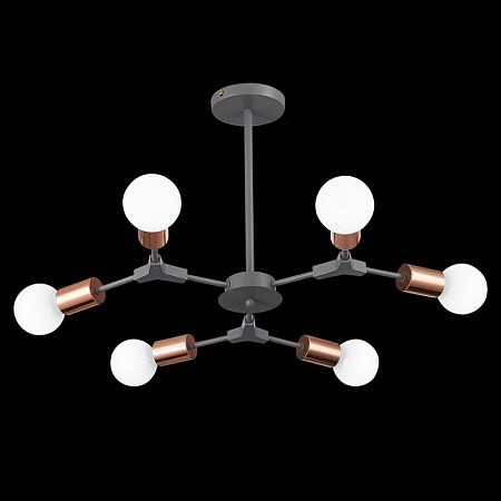 Светильник потолочный Серый, Розовое золото E27 6*60W SLE106403-06 - фото