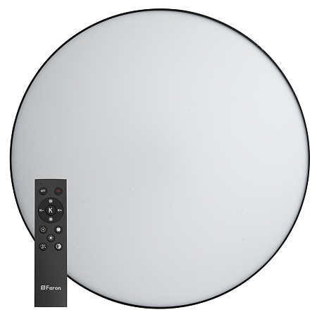 Светодиодный управляемый светильник Feron AL6200 “Simple matte” тарелка 165W 3000К-6500K черный - фото