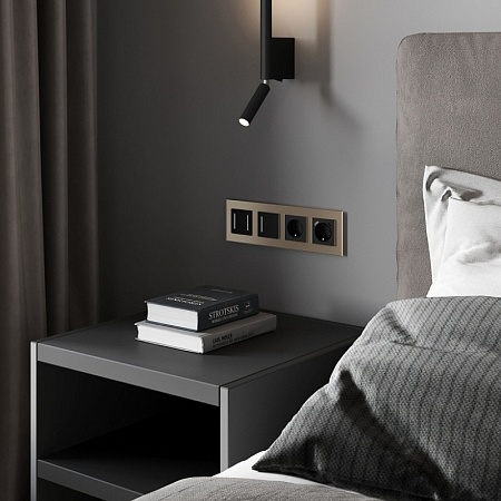 Умный сенсорный выключатель одноклавишный (черный) W4513008 - фото