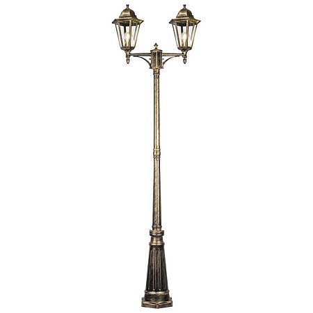 Светильник садово-парковый Feron 6214/PL6214 столб 2*100W E27 230V, черный - фото