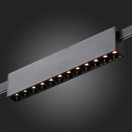 Магнитный трековый светильник FARM Черный LED 1*12W 3000K 609Lm Ra90 40 IP20 L232xW24xH ST816.406.12 - фото