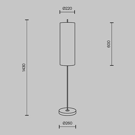 Напольный светильник (торшер) Maytoni MOD437FL-01B - фото