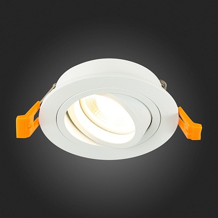 Св-к встр. Белый GU10 1*50W IP20 L90xW90xH27 220V Без ламп ST251.518.01 - фото