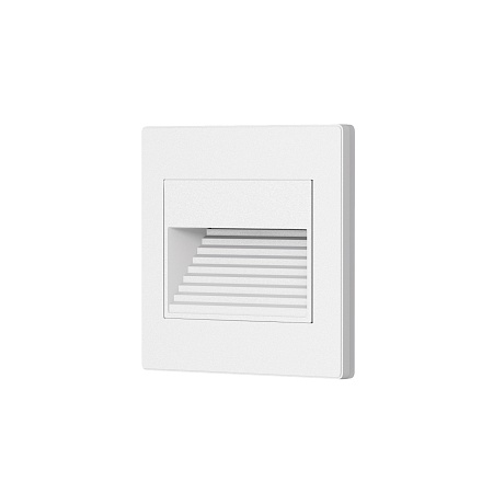 DK3050-WH Светильник встраиваемый в стену, IP 20, LED 3000, 1 Вт, белый, пластик - фото