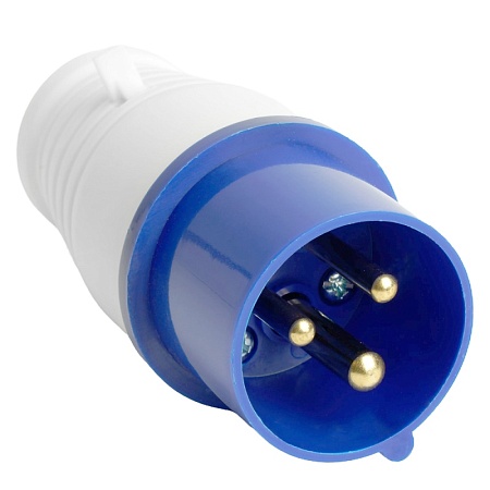 Вилка прямая ST-013 16А 220В 2P+PE IP44, PPG16-013-44, Stekker - фото