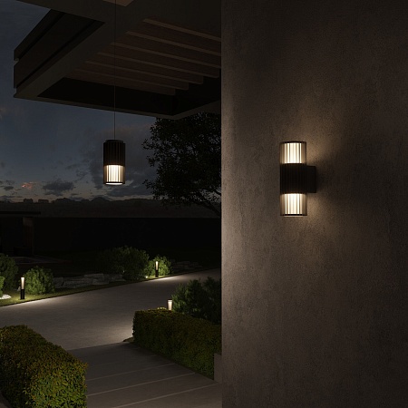 Светильник садово-парковый со светодиодами Entero черный 35189/H черный Elektrostandard - фото