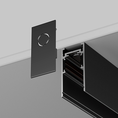 Заглушки к накладному шинопроводу Exility 2шт черный - фото