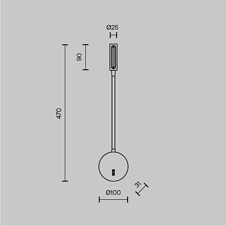 Настенный светильник (бра) Technical Stem C035WL-L3W3K - фото