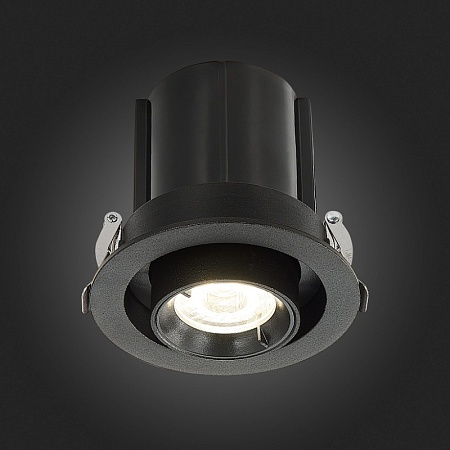 Св-к встр. Черный LED 1*12W 4000K 900Lm Ra80 24° IP20 D90xH92 180-240V ST702.348.12 - фото