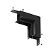 TR2118-BK Угол стена-потолок встраиваемый под ГКЛ SMART, черный      - фото