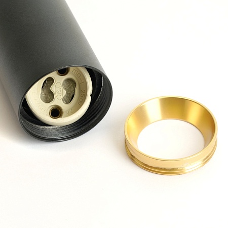 Светильник Feron ML1011 настенно-потолочный под лампу GU10, черный + золото - фото