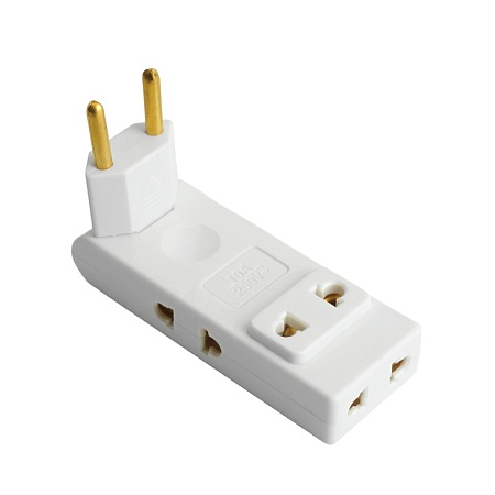 Разветвитель сетевой 4-местный б/з STEKKER ADP10-24-21, 250В, 10A, белый - фото