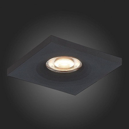 Св-к встр. Черный GU10 1*50W L94xW94xH27 220V Без ламп ST205.418.01 - фото