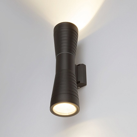 Настенный светодиодный светильник Tube double черный IP54 1502 TECHNO LED Elektrostandard - фото