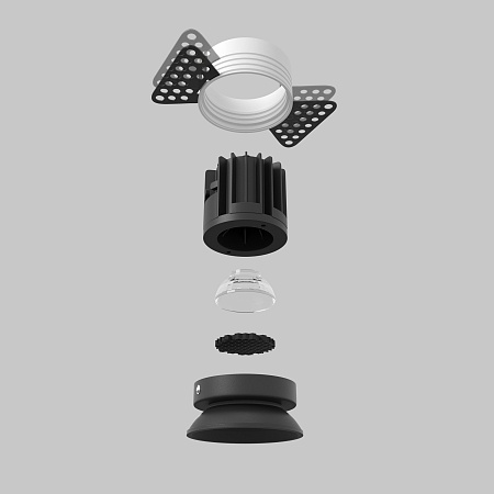 Встраиваемый светильник Technical Round DL058-7W2.7K-TRS-B - фото