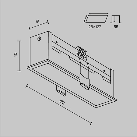Встраиваемый светильник Technical DL066-12W3-6K-B - фото
