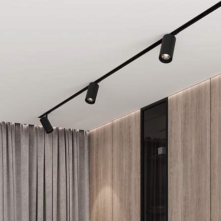 Basic System Comel Трековый поворотный светильник 18W 4200K черный однофазный 85211/01 Elektrostandard - фото