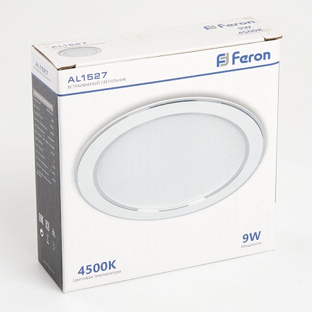 Светодиодный светильник Feron AL1527 встраиваемый 9W 4500K белый - фото