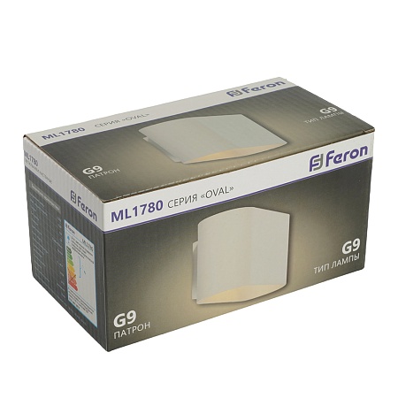 Светильник настенный Feron ML1780 Oval MR16 35W, 230V, G9,15W, белый IP20 - фото