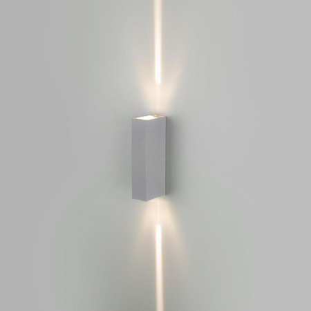 Уличный настенный светодиодный светильник Blaze LED IP54 35136/W серый Elektrostandard - фото