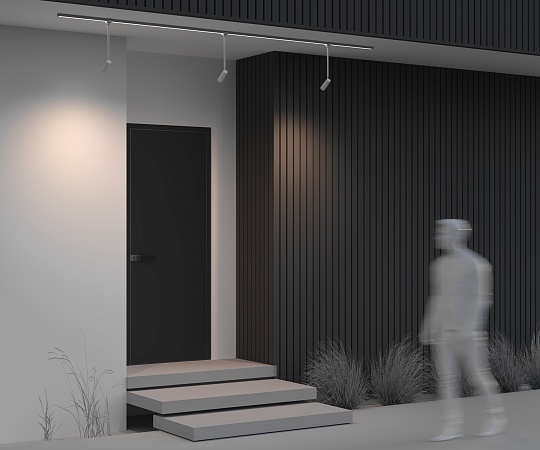 Уличный трековый светильник Outdoor O-TR01-2-P-8WW3K - фото