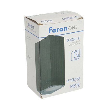 Светильник садово-парковый Feron.ONE DH051-P,на стену, 2*GU10 220-240V, черный пластик - фото