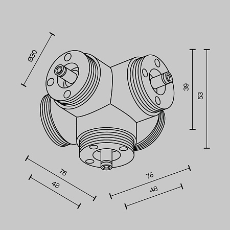 Комплектующие для систем освещения с токоведущими элементами Technical CA020L5C-B - фото