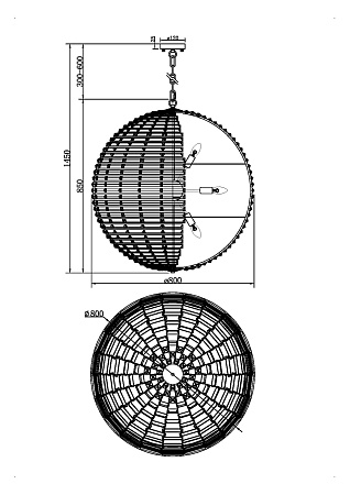 Подвесной светильник Maytoni Palla MOD092PL-12CH - фото
