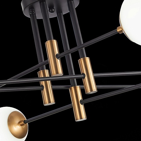 Люстра потолочная ST-Luce Бронза,Черный/Белый E27 8*40W SL1203.402.08 - фото