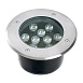 Светодиодный светильник тротуарный (грунтовый) Feron SP2803, 10W, AC/DC12V, низковольтный, 3000К, металлик, 160*H90mm, вн.диаметр: 110mm, IP67 - фото
