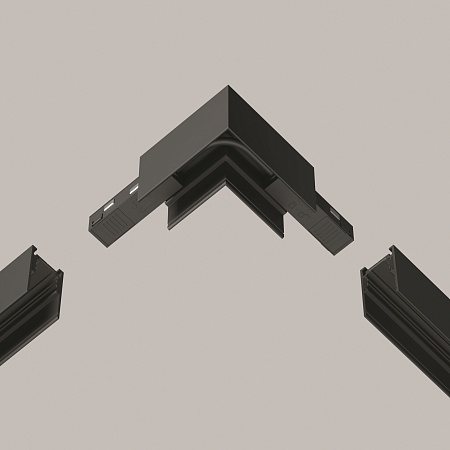 Коннектор питания угловой 15см Exility черный - фото