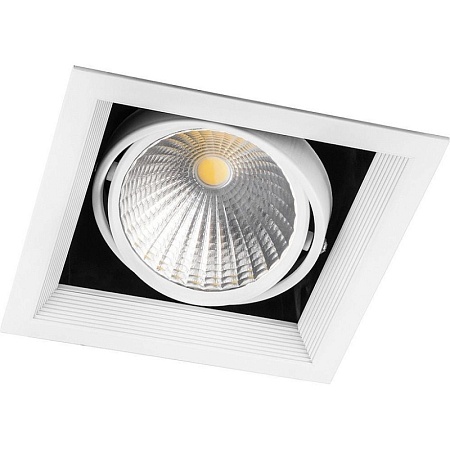 Светодиодный светильник Feron AL212 карданный 2x30W 4000K 35 градусов ,белый - фото