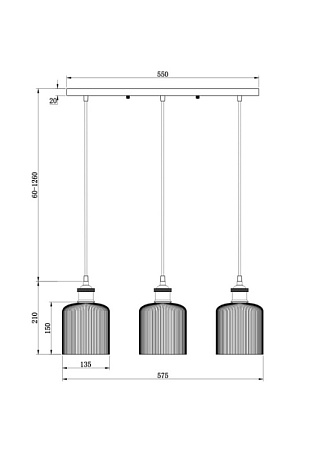 Подвесной светильник Freya Delta FR9001PL-03GB - фото