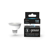 Светодиодная лампа Gauss Софит 5W 530Lm 4100K GU5.3 101505205-D