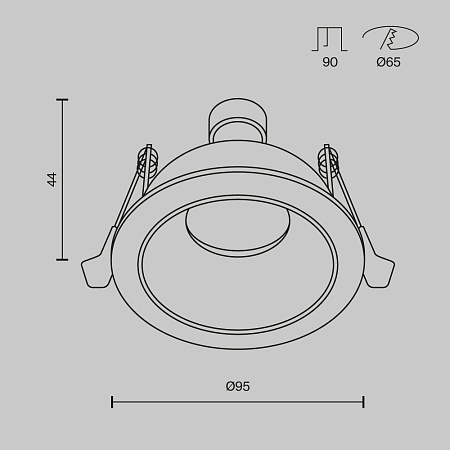 Встраиваемый светильник Technical DL126-GU10-B - фото