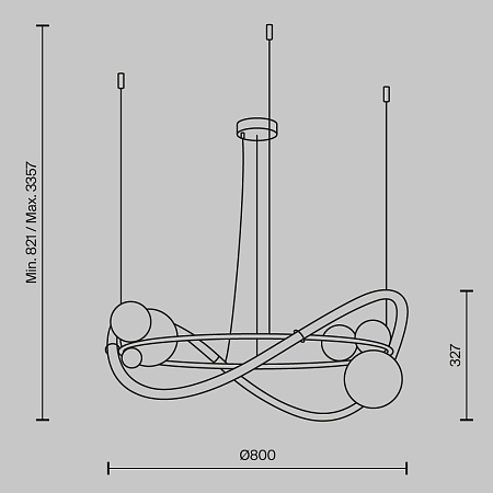 Подвесной светильник Maytoni Oasis MOD289PL-L53BS3K - фото