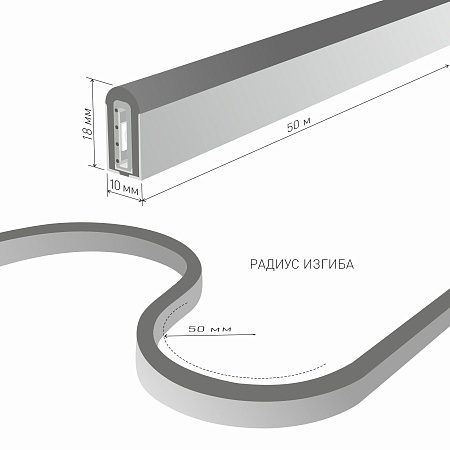 Светодиодный гибкий неон 220 В 12 Вт/м 80 Led/м 5050 IP67, односторонний RGB, 50 м Гибкий неон 220V 12W 80Led 5050 IP67 односторонний RGB, 50 м Elektrostandard - фото
