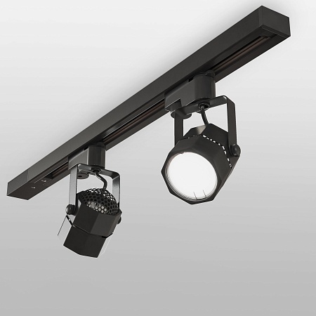Трековый светильник для однофазного шинопровода Robi GU10 Черный MRL 1004 Elektrostandard - фото