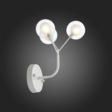 Бра ST-Luce Белый/Белый,Прозрачный G4 LED 3*2W SL376.501.03 - фото