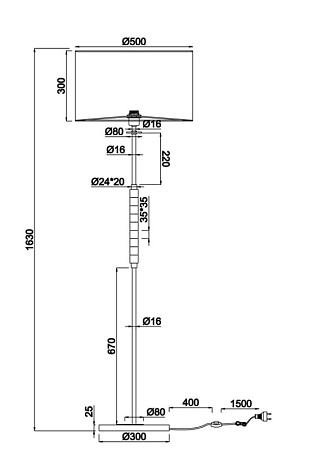 Напольный светильник (торшер) Maytoni Torony MOD066FL-01CH - фото