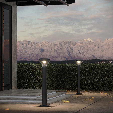 Светильник настенный ST-Luce темно-серый/прозрачный LED 1*6W 3000K SL9541.701.01 - фото