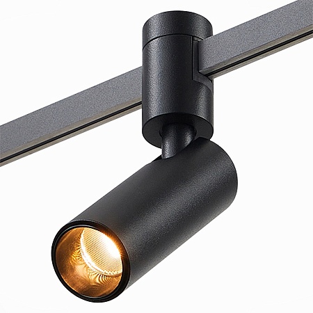 Магнитный трековый светильник FARM Черный LED 1*5W 3000K 341Lm Ra90 60 IP20 D35xH100 24 ST811.406.05 - фото