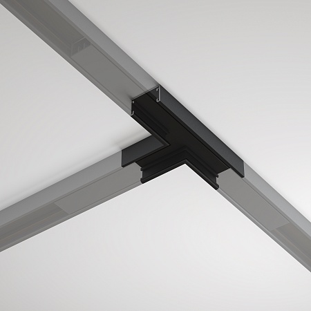 Т- образный коннектор накладной Basity, черный - фото