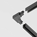 Трековая система Technical накладная трехфазная чёрная 150x150 TS-S-150-TR029-3-20W3K-M-B