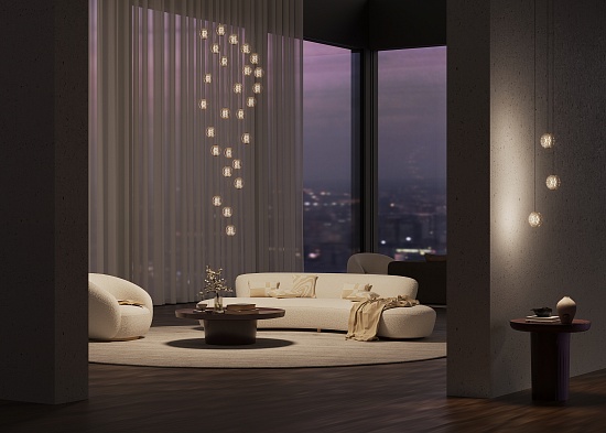 Подвесной светильник Maytoni Sapphire MOD293PL-L140BS3K - фото