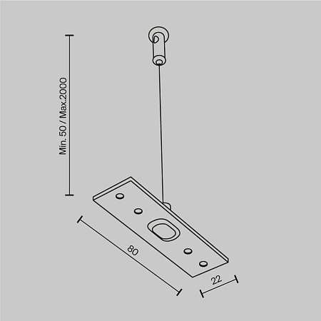 Подвес тросовый  2шт Exility белый - фото
