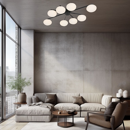 Потолочный светильник Eurosvet 70220/8 черный Smart - фото