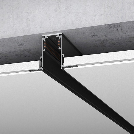 Шинопровод встраиваемый черный 3 м Slim Magnetic 85128/00 Elektrostandard - фото