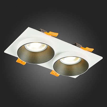 Св-к встр. Белый GU10 2*50W IP20 L175xW92xH38 220V Без ламп ST206.528.02 - фото